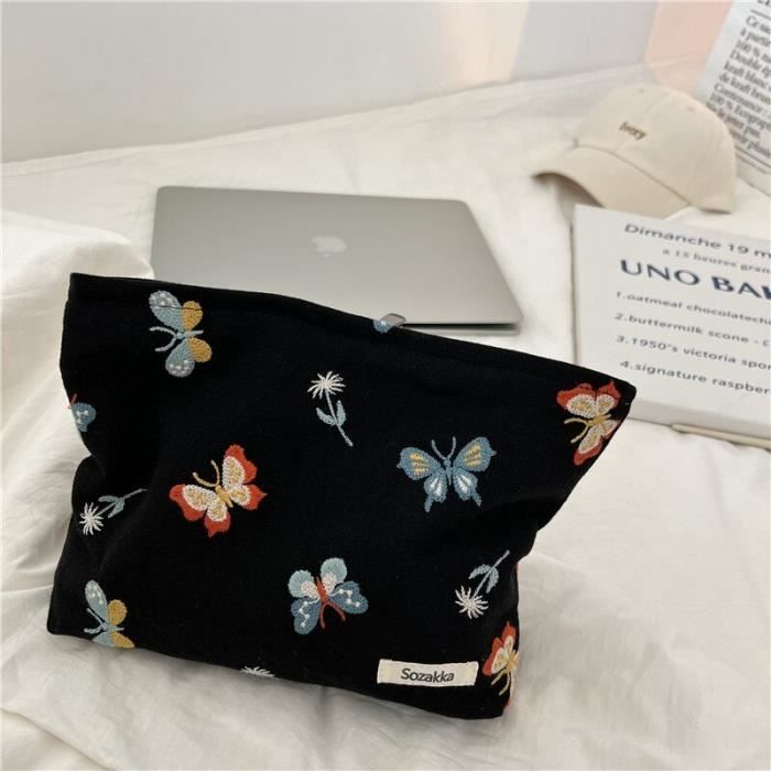 Petit Porte-Monnaie Femme Fermeture Éclair – Pochette Dragonne Tortue – Mini Trousse Maquillage Ou Cartes