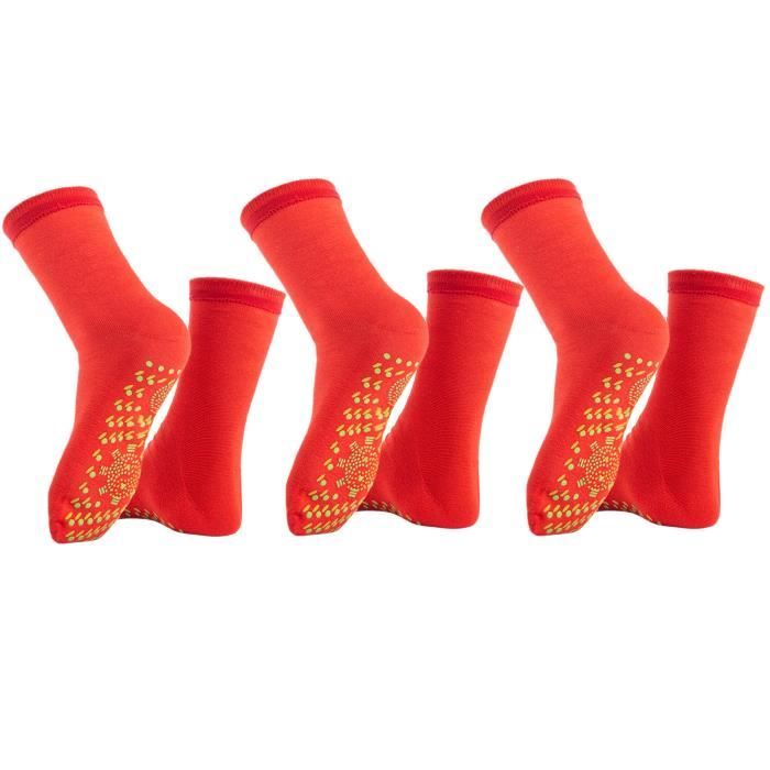 Chaussettes Chauffantes Tourmaline - 2 Paires Magnétiques - Homme Femme Randonnée Ski
