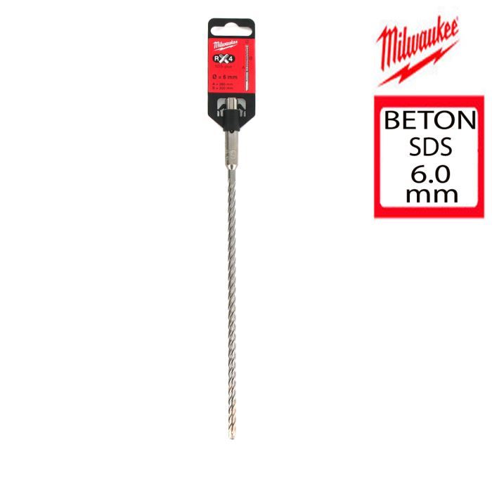 Milwaukee Foret SDS-Plus 4 taillants 6x260mm RX4 4932352014