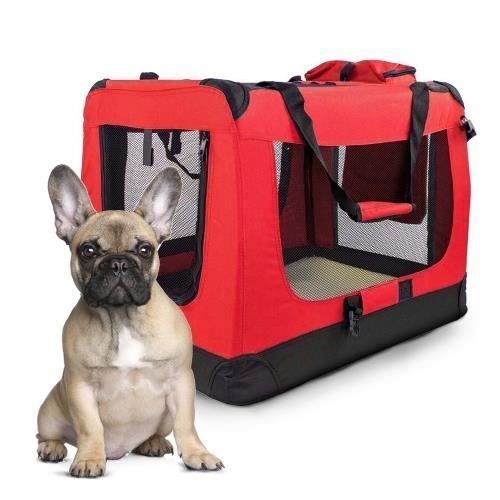 Comparer les prix de Sac de Transport pour Chat Chien Mobiclinic Balú Sac de Voyage Lapins Furets Pliable Taille L Rouge
