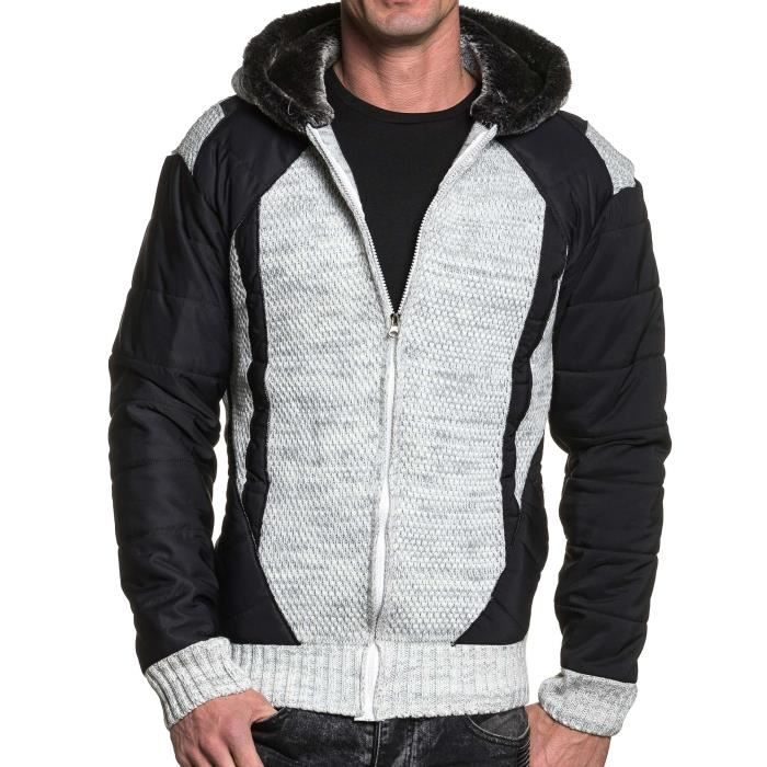 Veste matelassée blanche homme