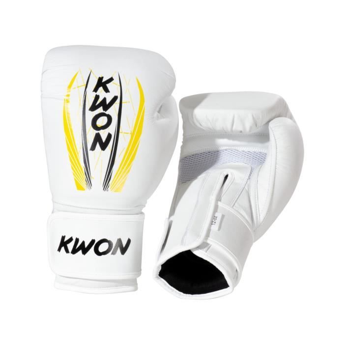Gants de boxe Kick Thaï Kwon - white - 10 oz - Cdiscount Sport