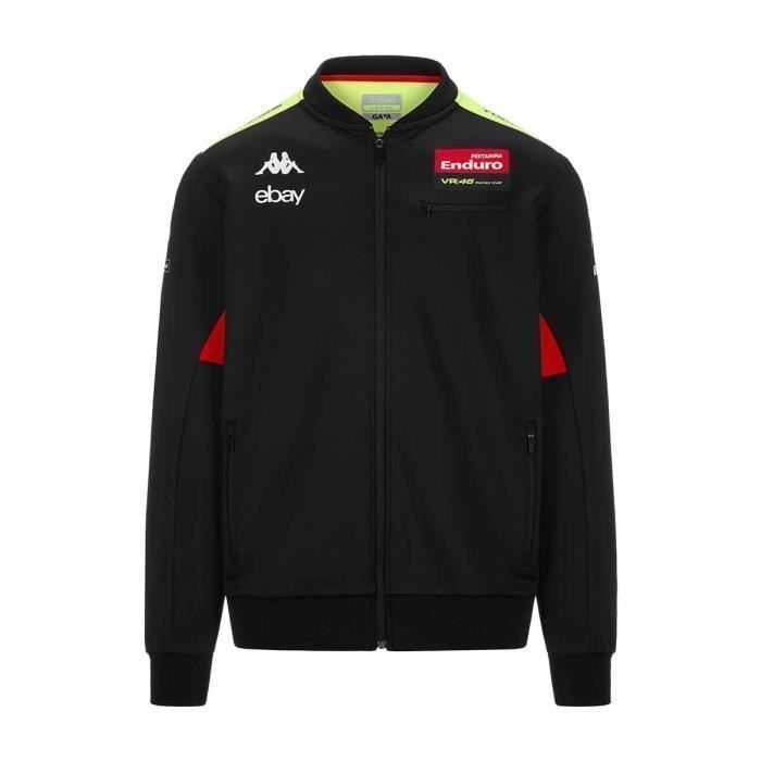 Veste zippée - KAPPA - Atrisomone VR46 2024 - Garçon - Respirant - Noir/Jaune/Rouge Veste zippée - KAPPA - Atrisomone VR46 2024 - Garçon - Respirant - Noir/Jaune/Rouge