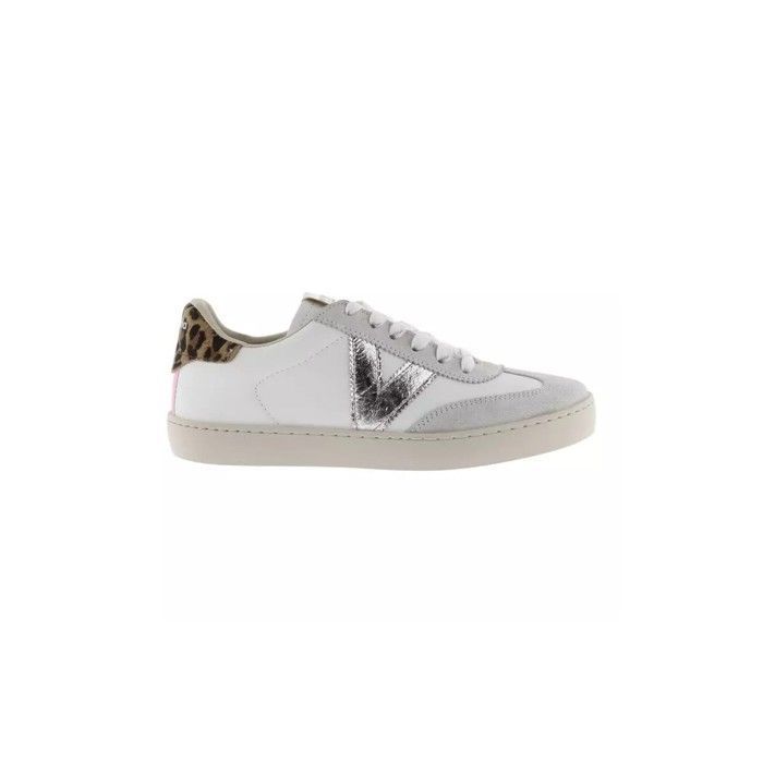 884 Baskets - Victoria - 1126209 - Gris - Cuir/Synthétique - Semelle caoutchouc