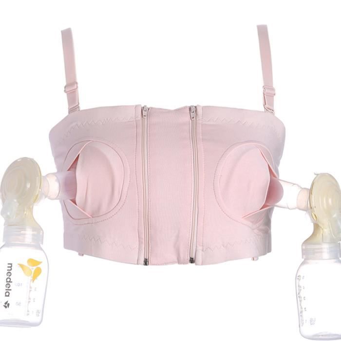 Soutien-Gorge Tire-Lait Mains Libres Zyorenc - Allaitement, Coton Doux, Bretelles Réglables