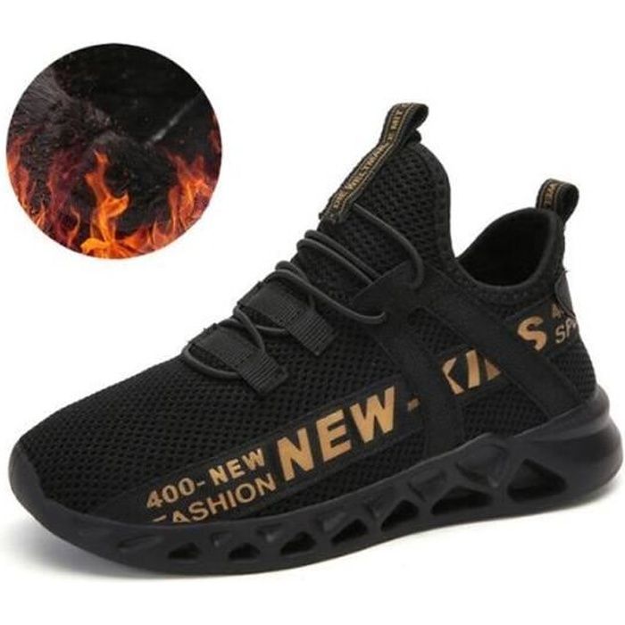 Chaussures de Running Enfant ECELEN Été Noir Léger et