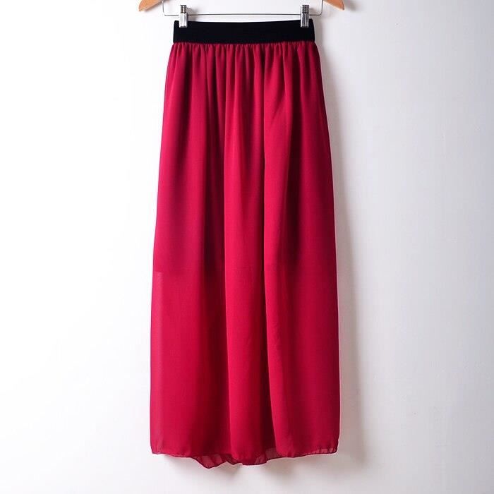 Jupe Jean Genou D'été Taille Haute Casual A-Ligne Légère Et Respirante Rétro Daily Avec Poches Adaptée À Des Vacances Plage Tour De Taille Elastique Mi-Longue Jupe (Blue-2, S