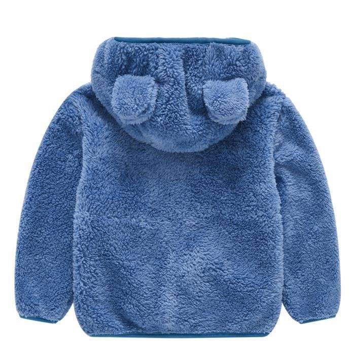 Manteau D'hiver Pour Bébé Garçon Avec Capuche à Oreilles D'ours - Polaire Rembourré, Imperméable Et Coupe-vent - 10