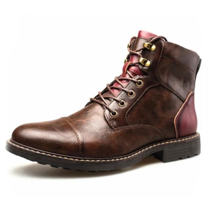 Botte marron outlet homme
