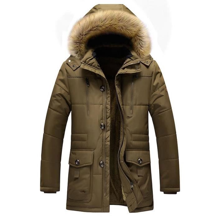 Manteau hiver sales homme fourrure