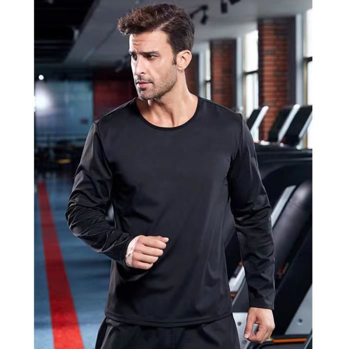 T shirt de Sudation Homme Elastique Manches longues AIEVIS