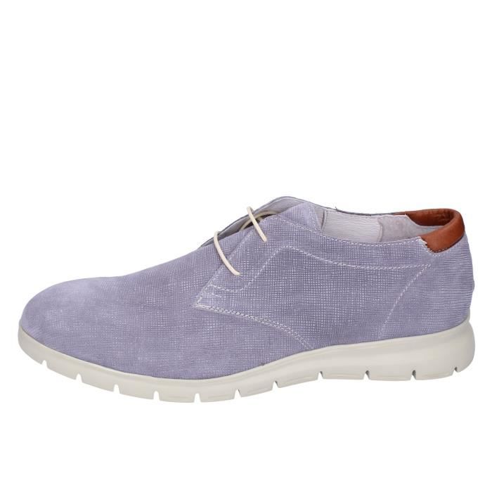 Chaussures a lacets elegantes pour homme en daim bleu de la marque CAFe NOIR Bleu Cdiscount Chaussures