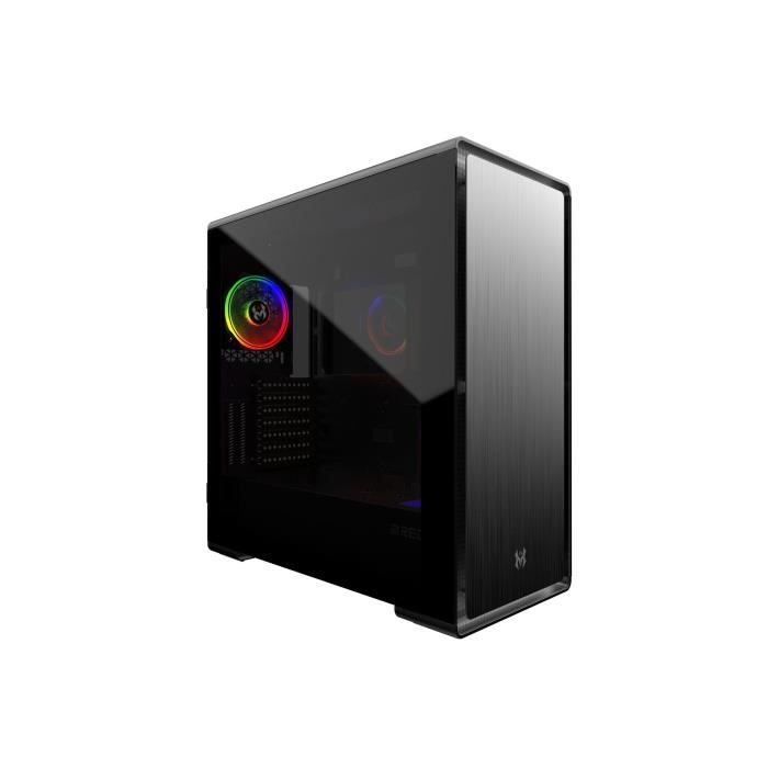 Boîtier PC Gamer ATX MRED - RGB Iron Glass - Cdiscount Informatique