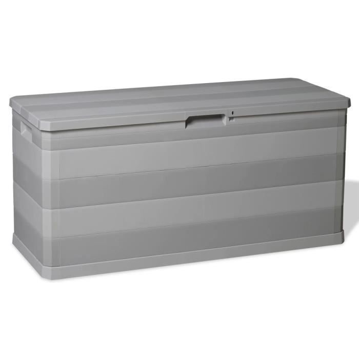 Banc De Jardin Boite De Rangement De Jardin 280 L Gris Clair Achat Vente Banc D Exterieur Banc De Jardin Boite De Cdiscount