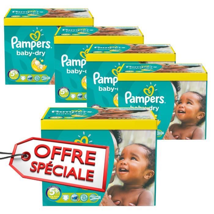 112 Couches Pampers Baby Dry taille 5+ Cdiscount Puériculture & Eveil
