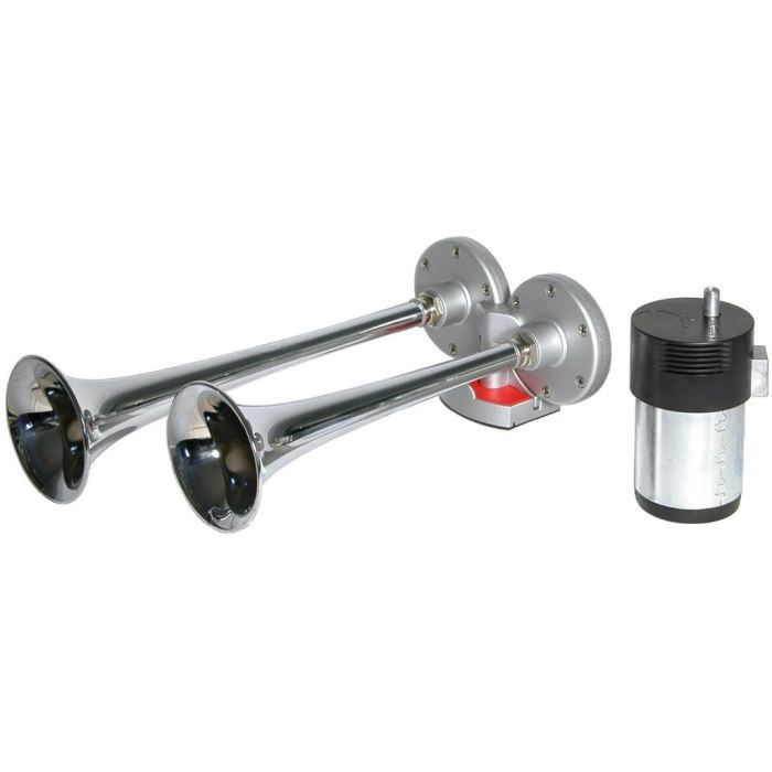 Avertisseur Pneumatique Wolf Whistle Chrome 24V – Son Puissant 130 DB Pour Camion & Camping-Car