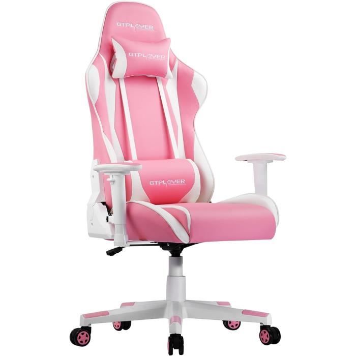 Chaise De Bureau - Fauteuil Gaming Ergonomique - Dossier Haut - Rouge