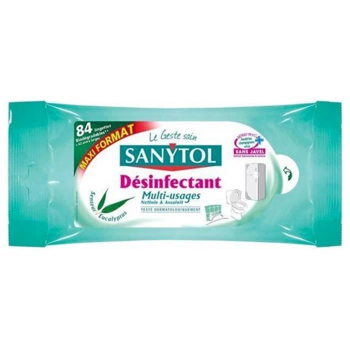 Sanytol Lingettes Desinfectantes Multi Usages Maxi Format Senteur Eucalyptus 84 Lingettes Lot De 4 Cdiscount Puericulture Eveil Bebe