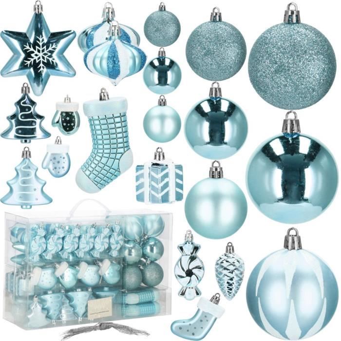SPRINGOS® 77 pcs. Boules de Noël de Sapin Décoration d'arbre, Ornements