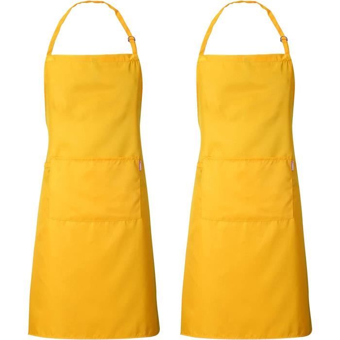 Tablier Reis - Jaune, 75 X 110 Cm, 100% PVC, Avec Poche - Pour Cuisine, Bricolage, Atelier