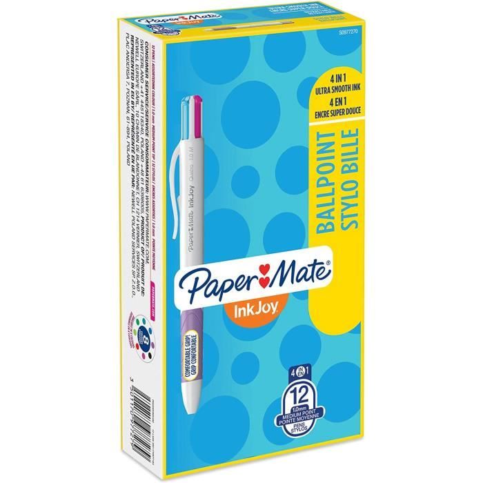 Paper Mate InkJoy 100 CAP Lot De 27 Stylos Bille Pointe Moyenne