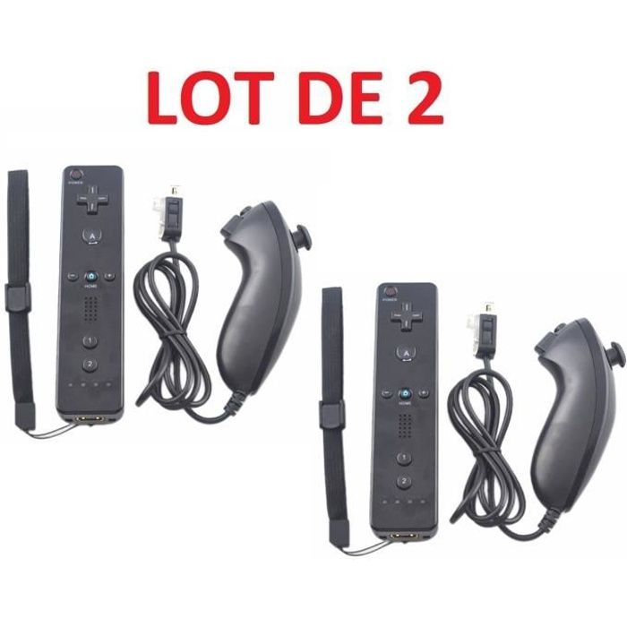 2 Télécommandes Wiimote Plus Avec Nunchuck Pour Wii / Wii U - Neuf - Marque Straße Game