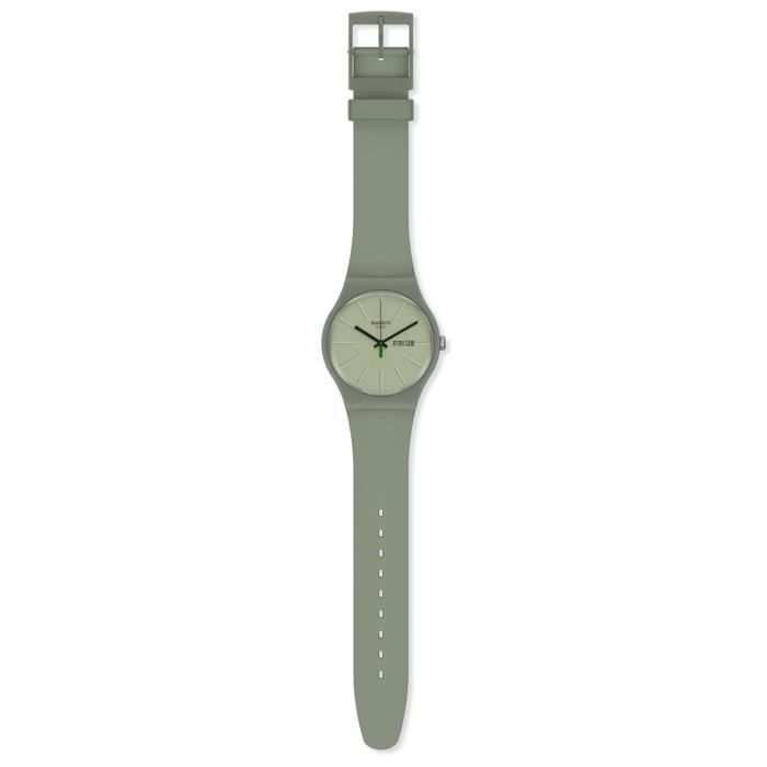 Bracelet silicone / plastique homme - SWATCH - Montre Swatch We In The  Khaki Now - Couleur de la matière:Vert Mouvement à Quartz, - Achat/vente  montre - Soldes sur Cdiscount
