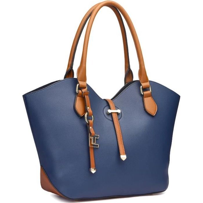 Sac cr ateur Ted lapidus bleu marine 33x25x11 cm Q9671