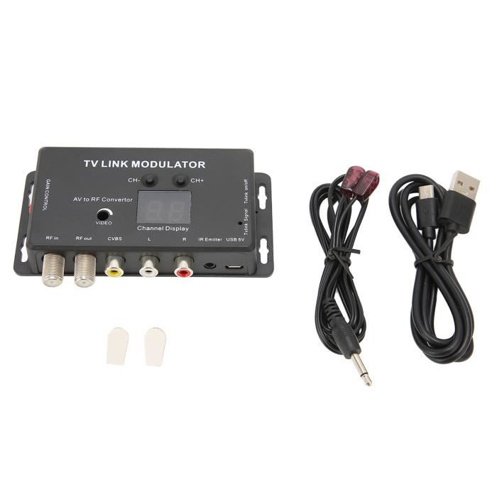 Modulateur RF M60 - Convertit Signal AV En RF Pour TV - Compatible PAL/NTSC - Alimentation USB