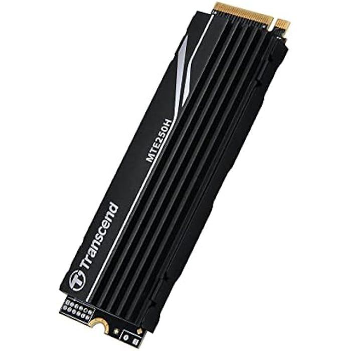 Disque dur – TRANSCEND – MTE250H – PCIe Gen4 x4 – 4 To – Dissipateur thermique en aluminium