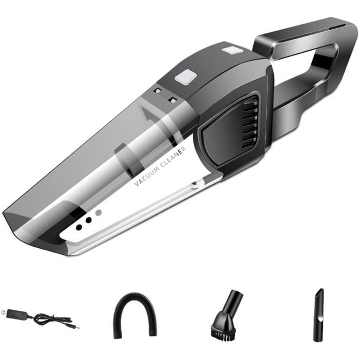 Aspirateur De Voiture Sans Fil 120W - Portable, Rechargeable, Avec Filtre Et Chargeur