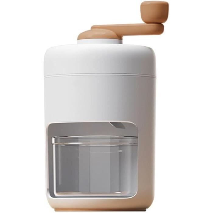 Accessoire Cuisine été Broyeur à Glace Manuel DELlyy - Pour Granités, Cocktails, Facile à Utiliser, ABS Et Lames Inox (Blanc
