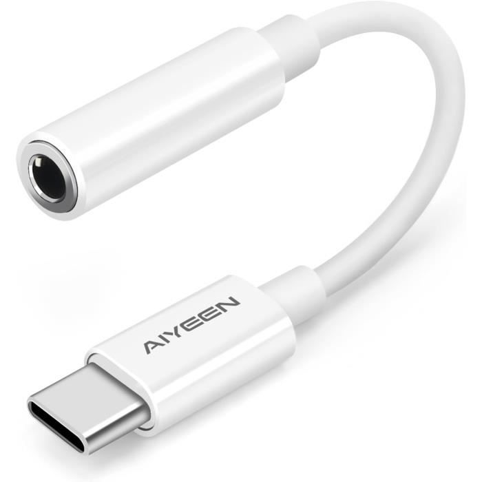 ADAPTATEUR USB TYPE C à Jack 3.5mm Câble Convertisseur Ecouteurs Casque ADAPTATEUR USB TYPE C à Jack 3.5mm Câble Convertisseur Ecouteurs Casque