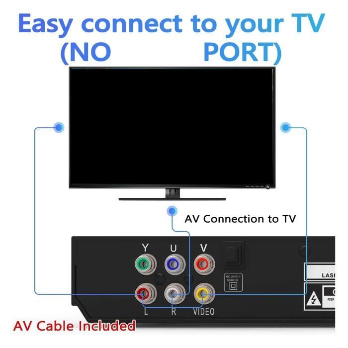 Lecteur DVD pour TV lecteur DVD domestique mini lecteur CD DVD Mini lecteur DVD HD video