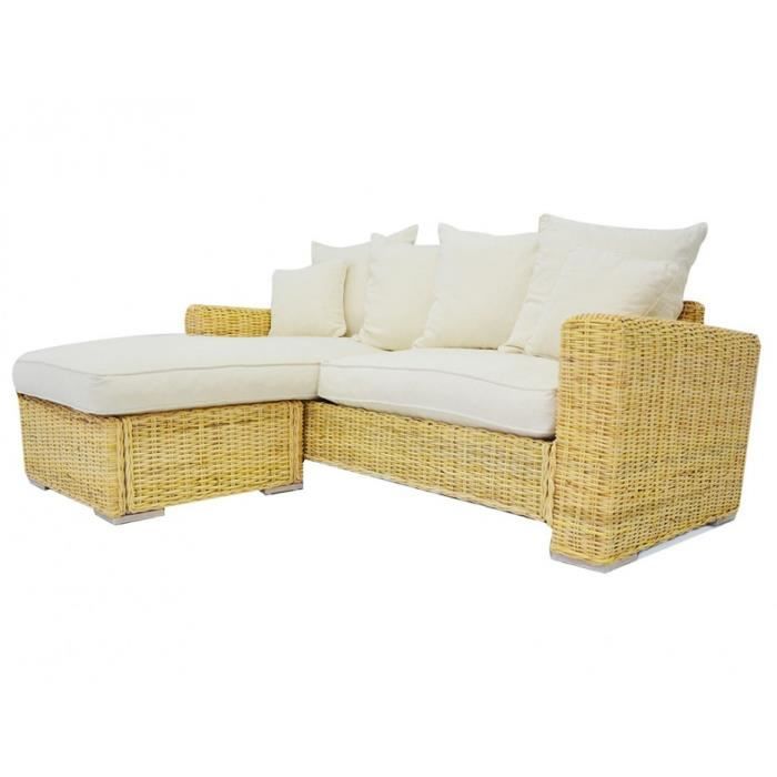 Canape D Angle En Rotin Tresse Tamala Beige Angle Gauche