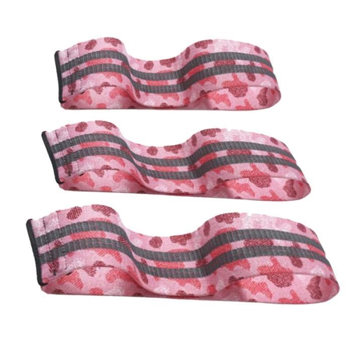 2 Bandes Élastiques De Yoga Réglables Multi-Boucles – Ceinture Fitness Extensible Rosa + Jaune Pour Étirements, Danse, Pilates & Gymnastique