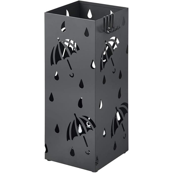 ZHTY Porte-parapluies Porte-parapluies Porte-parapluies pour décoration intérieure de Bureau à Domicile avec égouttoir Design Moderne en métal Noir 