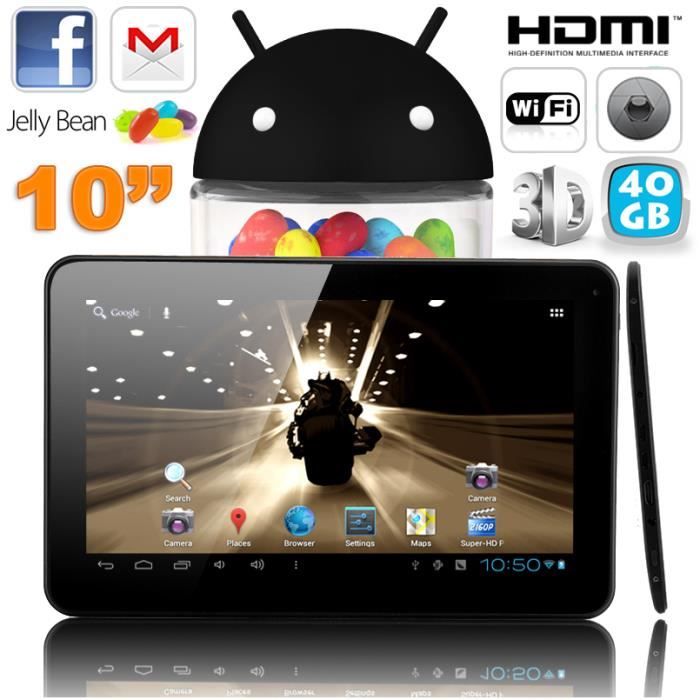 Tablette tactile 10 pouces capacitif Android 