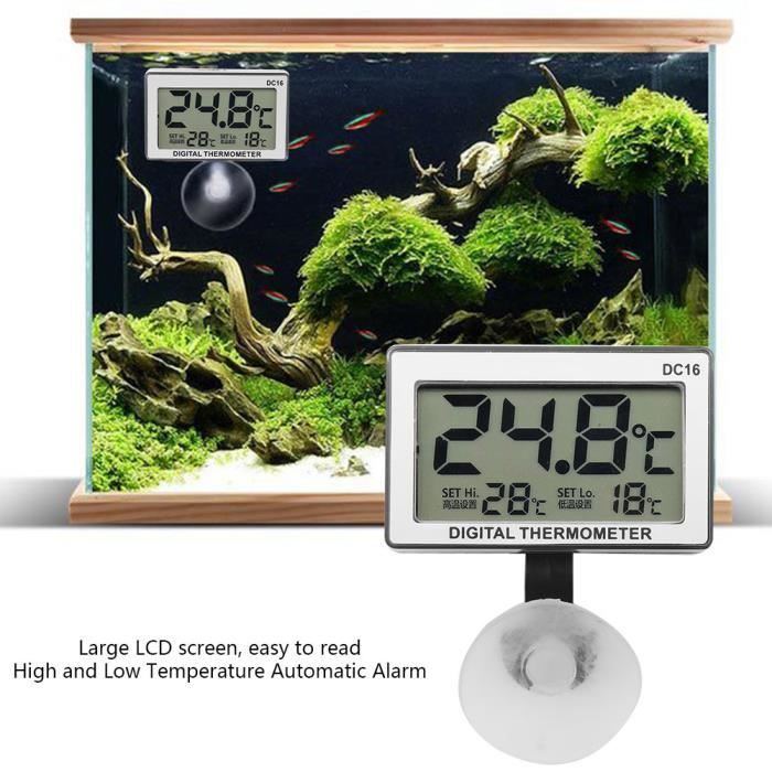 XIJ Thermomètre Aquarium Numérique LCD Waterproof 7907079425945