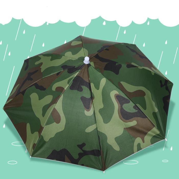 Chapeau Parapluie Pliable Pour Pêche/extérieur - Diamètre 55cm - Neuf