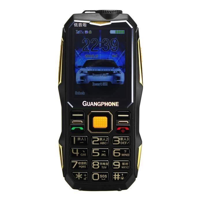 Gu232 Téléphone Portable Écran 2.6 pouce Torch Double Carte Sim 16800mah ...