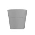 Pot à fleurs et plantes rond CAPRI LARGE - Plastique - Réservoir d'eau - diamètre 35 cm - Gris clair - ARTEVASI-1