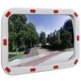 vidaXL Miroir de trafic convexe rectangulaire 40x60cm avec réflecteurs-1