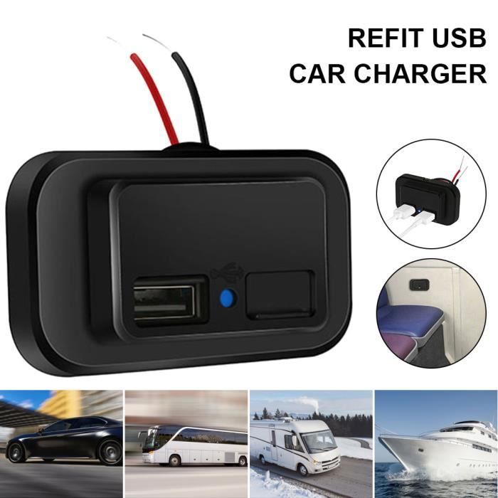 Prise USB de voiture Chargeur de voiture Double prise USB Charge rapide  avec borne de voltmètre à affichage numérique rouge DC12V - Cdiscount Auto