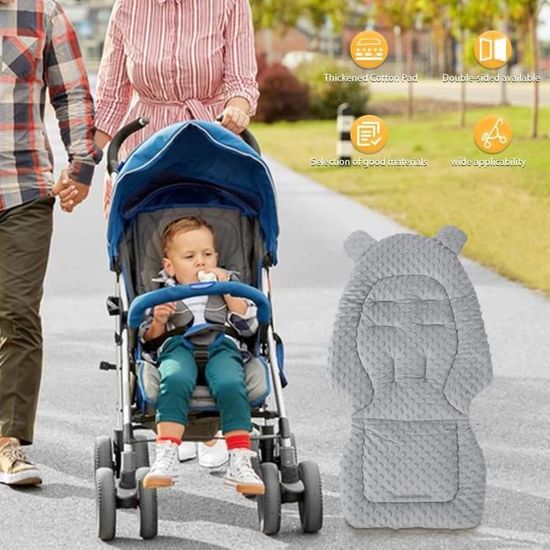 Coussin de poussette pour bébé, coussin de siège de poussette pour bébé – Tapis de poussette respirant et doux pour nouveau-né – Housse en coton pour tout-petit, 78 x 33 cm, style 1 Coussin de poussette pour bébé, coussin de siège de poussette pour bébé – Tapis de poussette respirant et doux pour nouveau-né – Housse en coton pour tout-petit, 78 x 33 cm, style 1