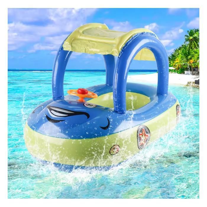 Bouee Bebe Avec Pare Soleil,Bouee Piscine Gonflable Enfant Avec Siège
