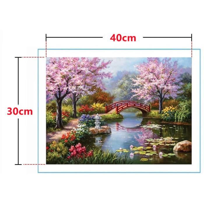 Acheter Peinture diamant 5D à faire soi-même, paysage de coucher de soleil, arbre, perceuse
