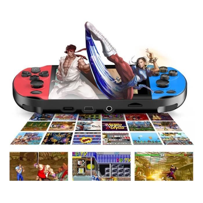 5.1 Pouces X7 Plus Console De Jeux Vidéo Joueurs De Jeux Portables Double Rocker 8 Go De Memoire Construit En 1000 Jeux Controleur De Jeu Mp5