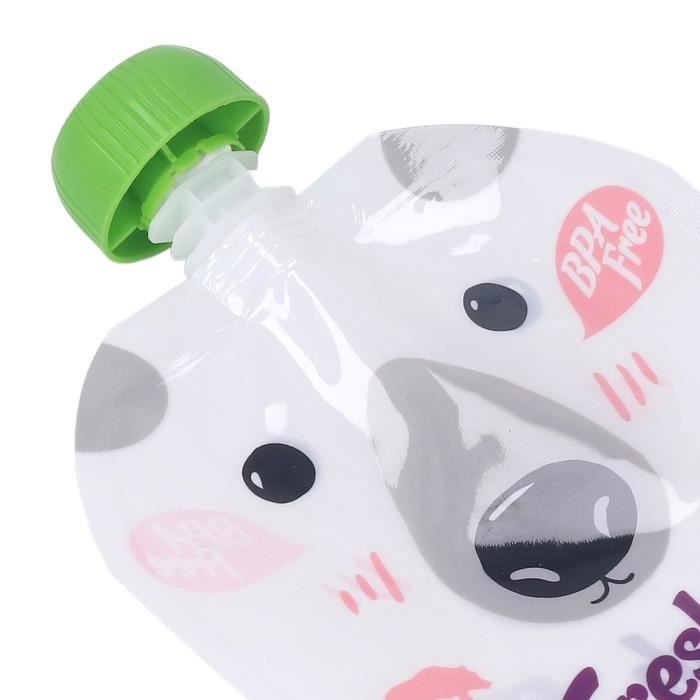 Pochette alimentaire reutilisable 10pcs Pouch Reutilisable Baby Food Pouch 200ml Baby Food Storage Toddler table cuisine 85816 Cdiscount Puericulture Eveil bebe