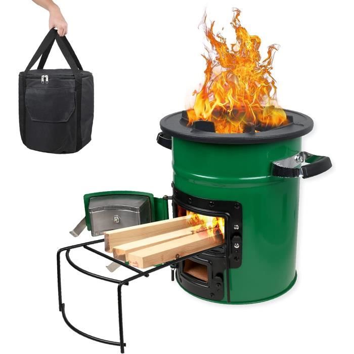 Mini poêle à Bois, poêle à fusée Portable Pratique à Large Application pour la pêche, Le Camping, Les activités de Plein air